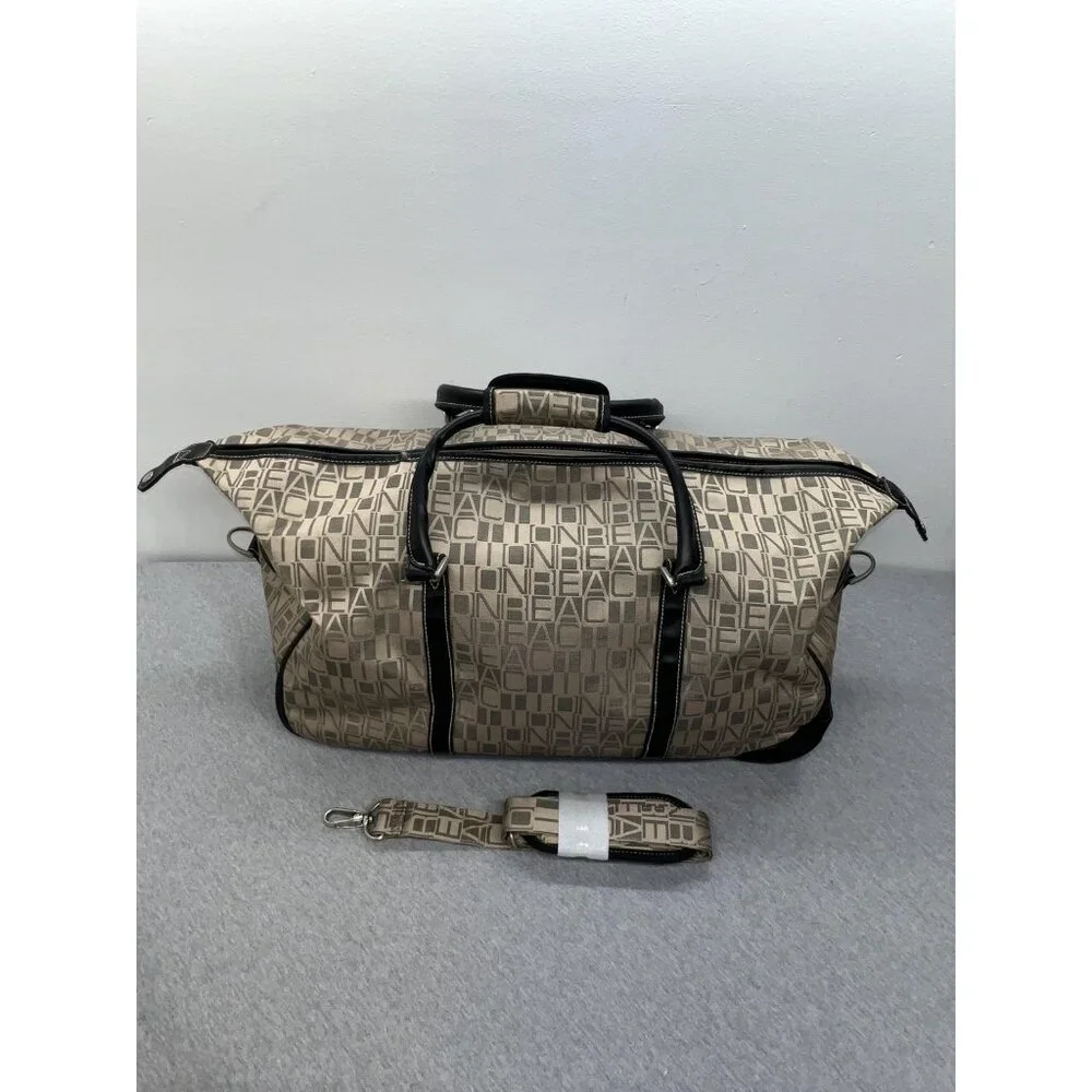 Kenneth Cole Reaction Beige 22" Rolling Duffel Bag Travel Carry On Wheeled Bag - Picture 3 of 16